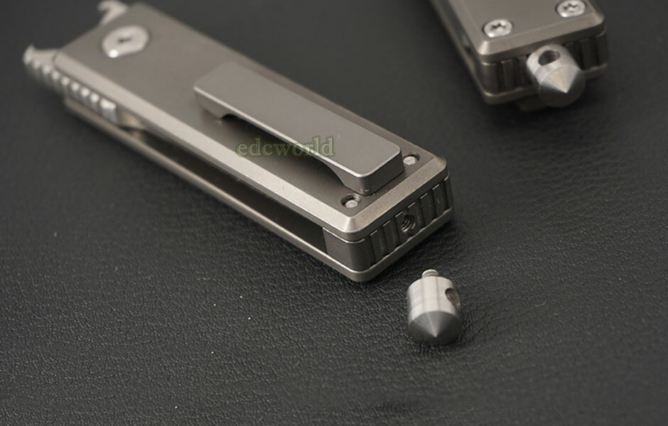 Titanium S35VN Blade Folding Pocket Knife Bottle Opener Outdoor Camping EDC Tool
