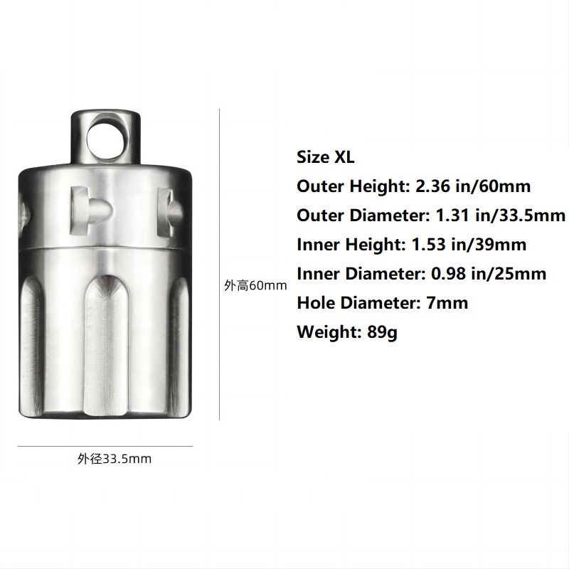 Titanium Waterproof Pill Case Holder Container Organizer EDC Keychain Pendant