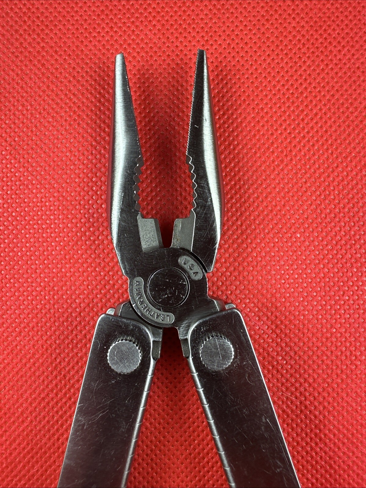 1996-7 Original Leatherman PST II Leather Sheath, Scissor, fish hook file, combo