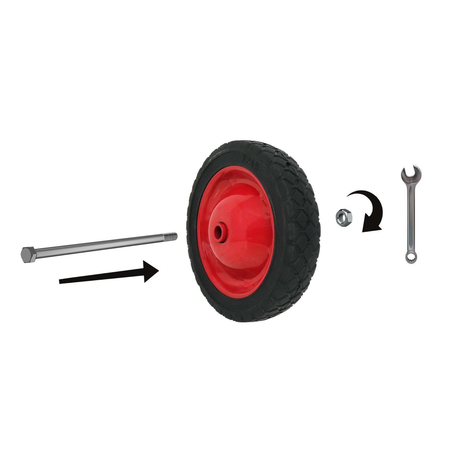 Hardware 9593 7-Inch Semi-Pneumatic Tire, Steel Hub with Grafoil Bearings, Di…