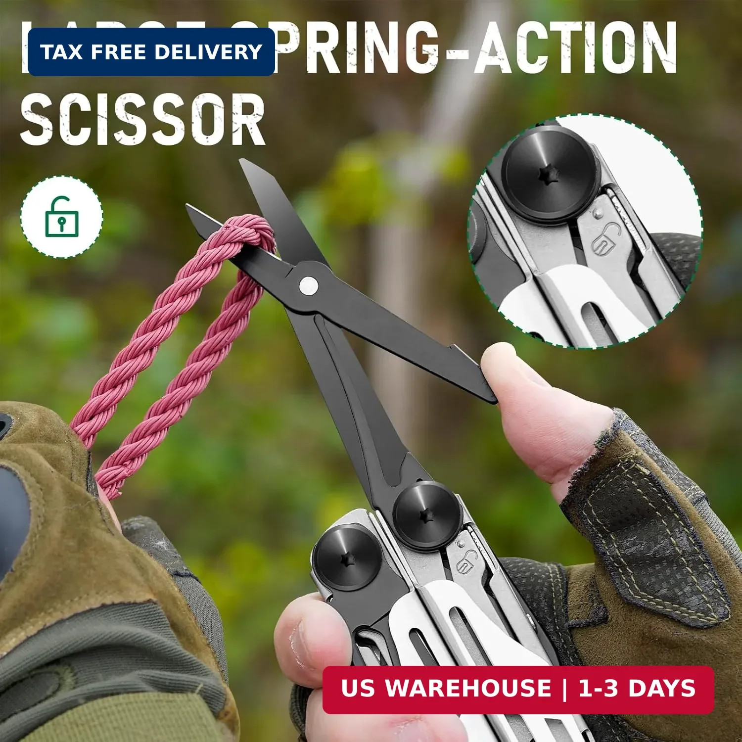 BIBURY BI2045 Multitool Pliers 31 in 1 Stainless Steel Camping Survival Tool