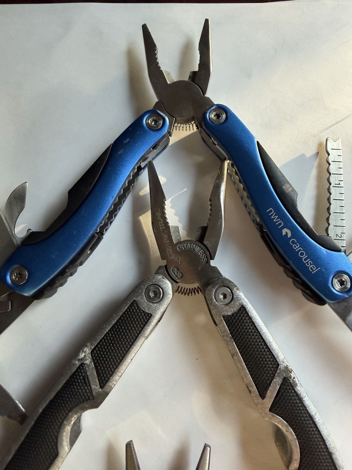 Big Lot of 10 Multi-Tools Pocket Knives, Various Brands inc Ozark Trail, Perwin