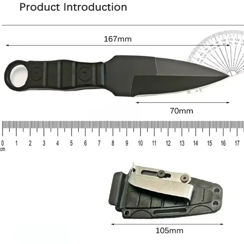 Outdoor Straight Knife High Hardness SurvivalKknife Camping EDC Portable