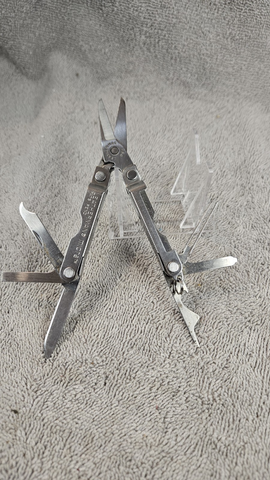 Leatherman Micra MultiTool Made In USA Scissors Knife Tweezers File Etc SEE PICS