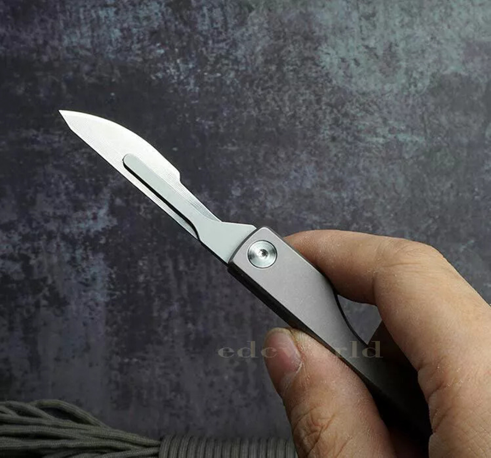 TC4 Titanium Keychain Utility Knife Scalpel Blade Outdoor Folding Knife EDC Tool