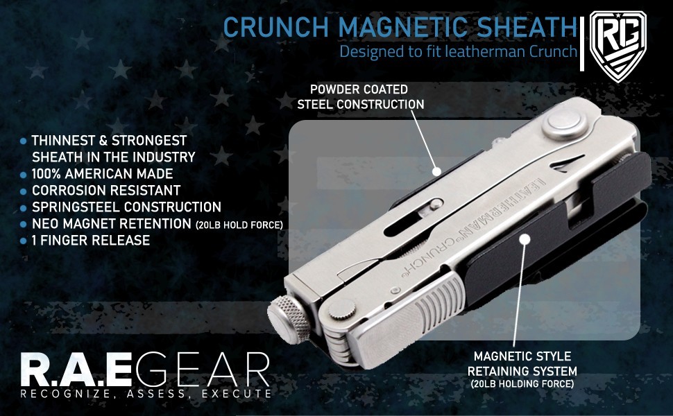 CRUNCH multitool sheath – designed by RAE GEAR USA – compatible with Leatherman