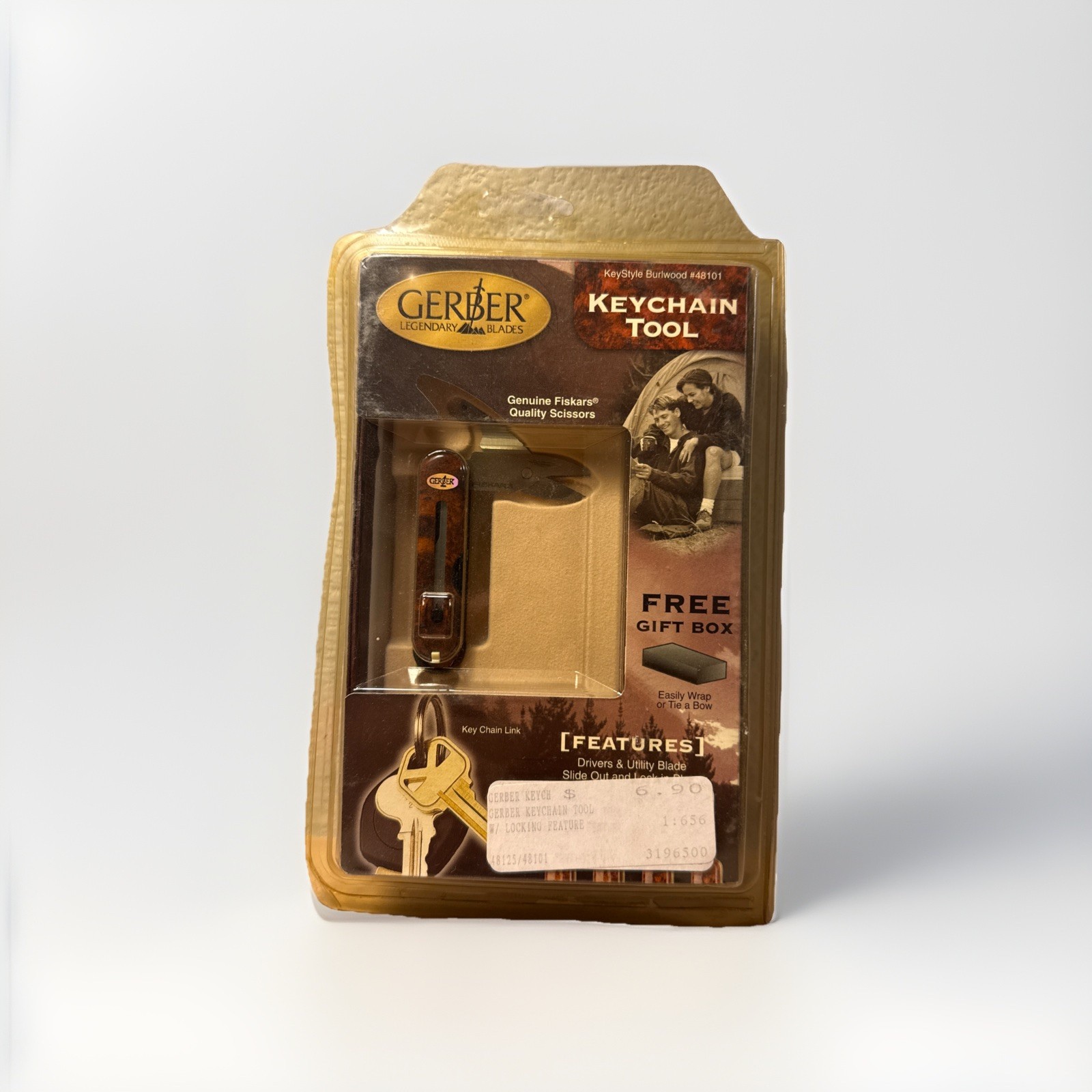 VINTAGE Gerber KeyStyle Burlwood Keychain Tool #48101 – NEW SEALED – Fiskars