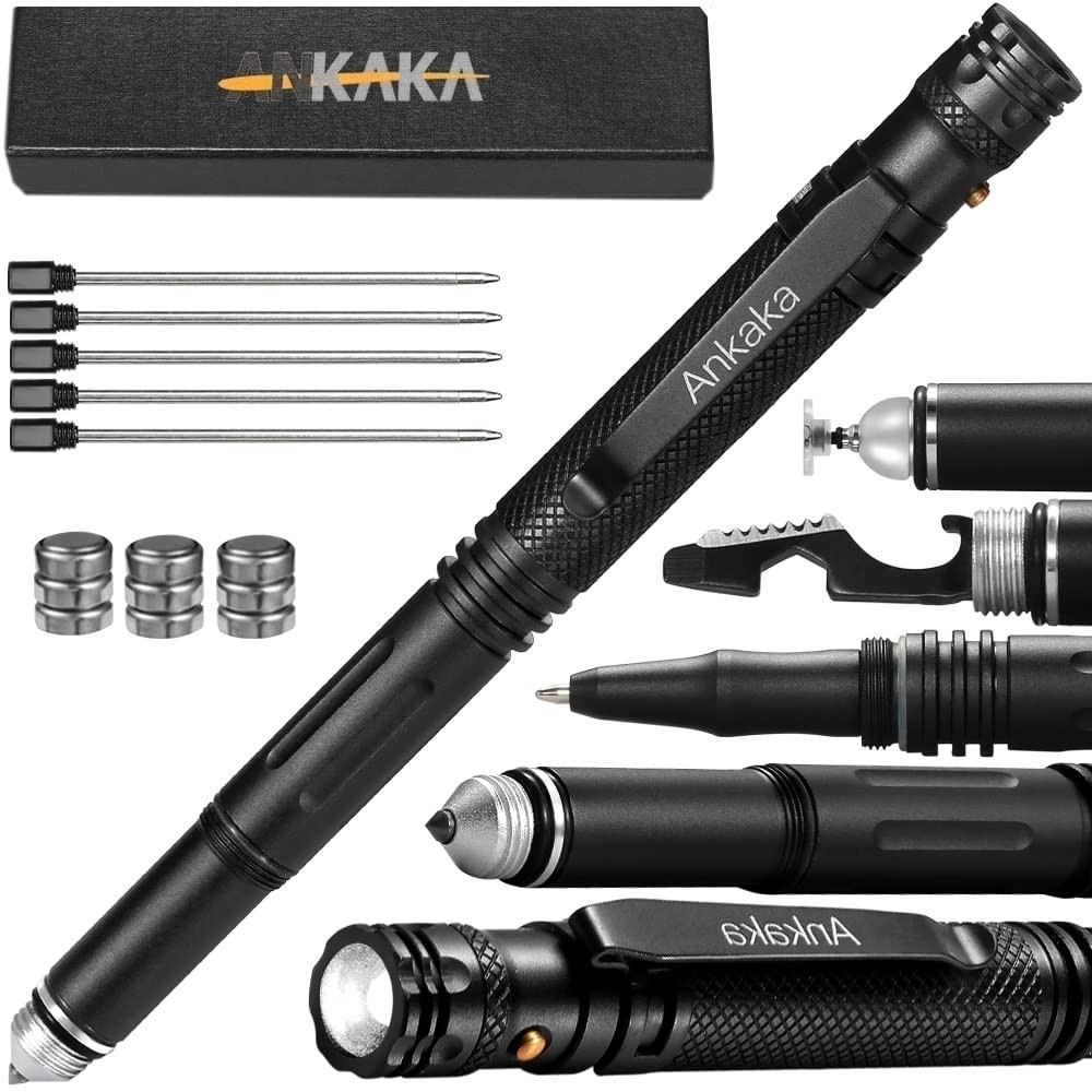The Most Loaded 7-in-1 Tactical Pen: Solves Others 1 Count (Pack of 1), Black