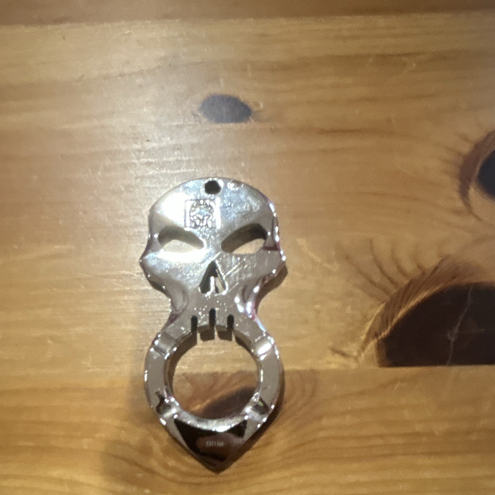 Skull Metal Eddie Bauer 3-in-1 Multi-Tool Knife Bottle Opener Silver Nylon Pouch