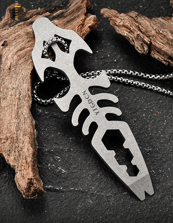 Outdoor Titanium Pry Bar Crowbar Bottle Opener Wrench EDC Portable Multi Tools