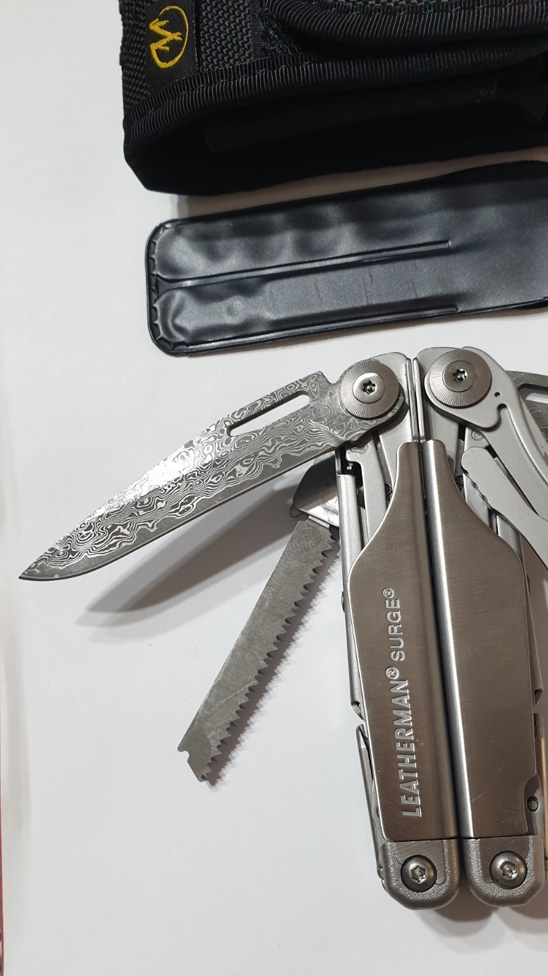 🔥🔥 Leatherman Surge Damascus Blades Rare Mint Multi Tool Rare