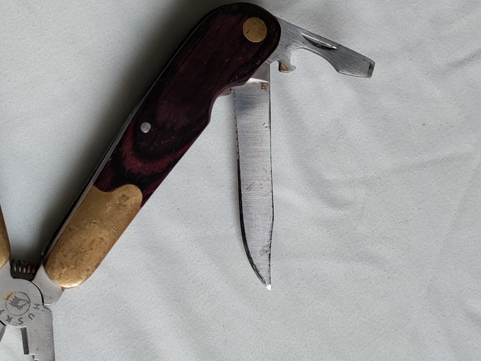 HUSKY 25 Years 25th Anniversary Limited Edition Multi-Tool Brass Wood Vtg USA