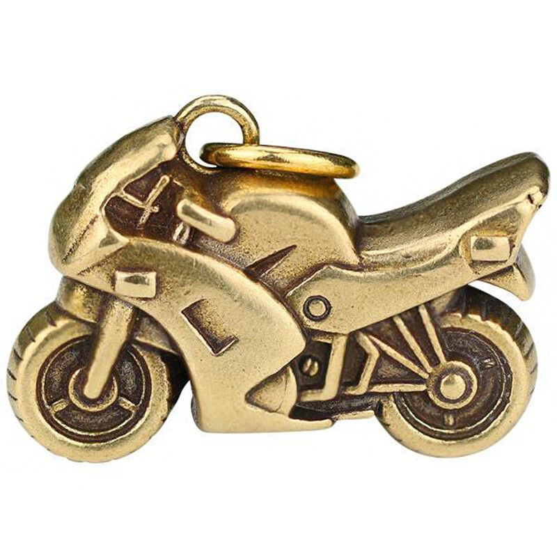 New Handmade Brass Solid Motorcycle Keychain Handbag Knives Pendant EDC Tools