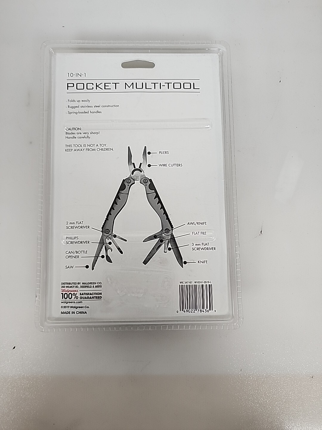 Living Solutions 10-in-1 Stainless Steel Pocket Multi-Tool WIC 347167