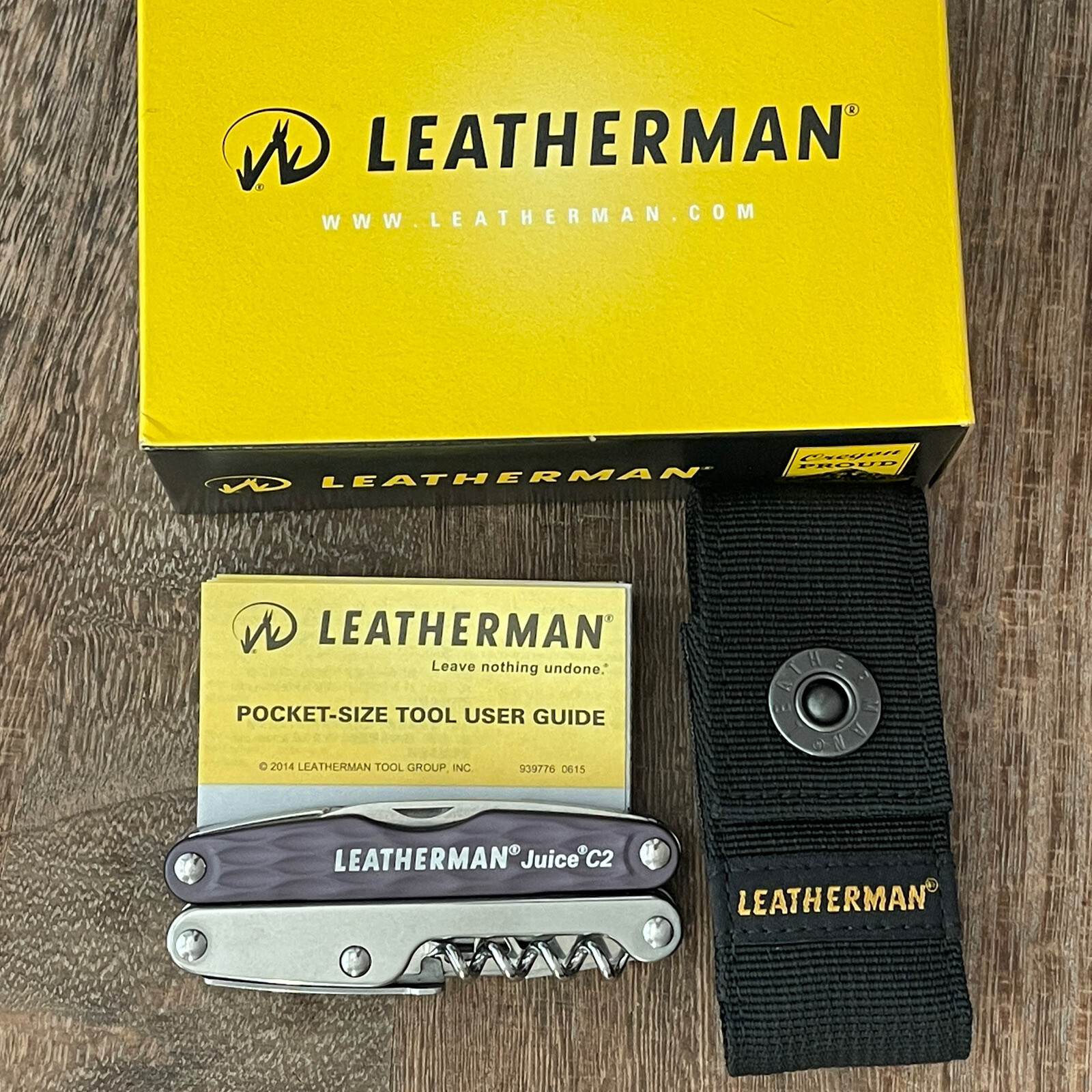 Leatherman Juice C2 Granite Grey multitool w/premium nylon sheath. Discontinued