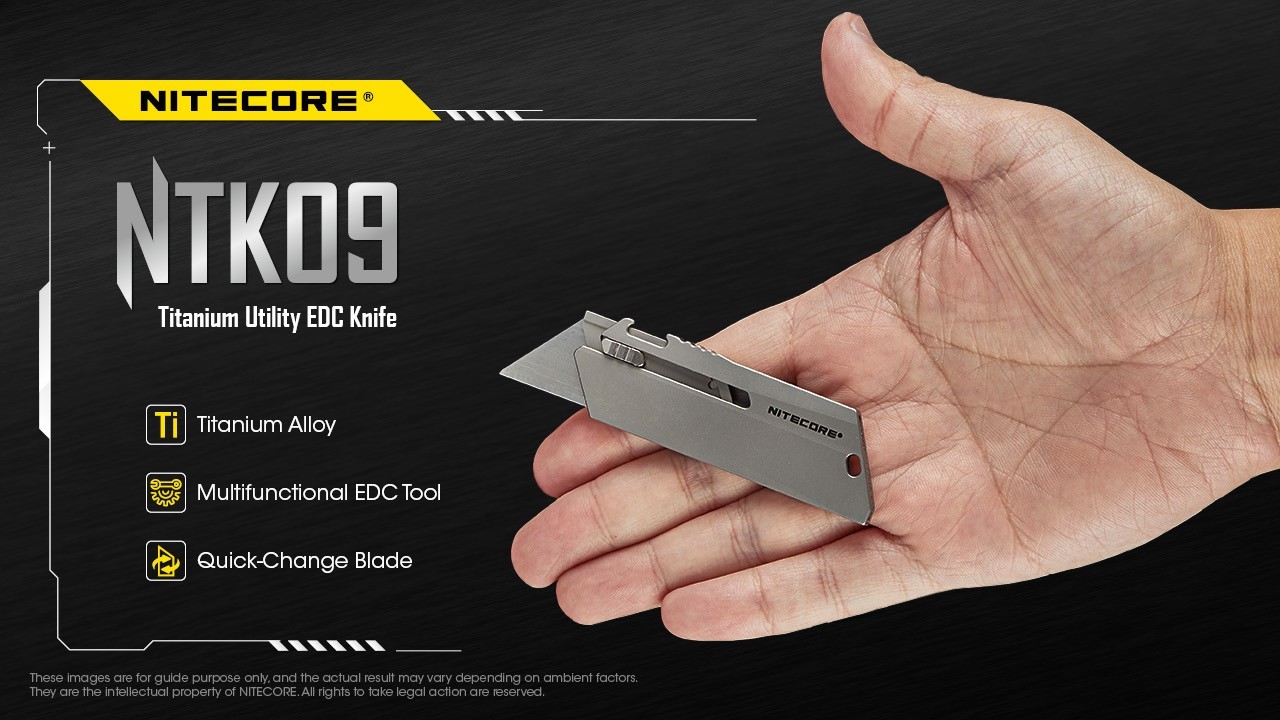 Nitecore NTK09 Knife Titanium Mini Keychain Portable Folding Utility EDC Knives
