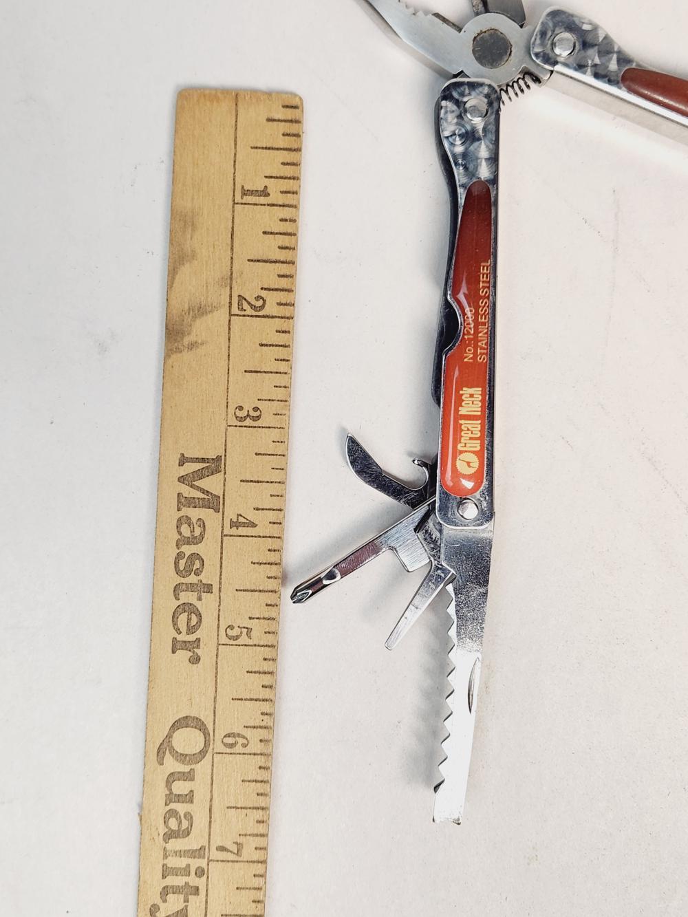 Great Neck Stainless Steel Utility Knife (12000) w/ Fabric Case – Vintage
