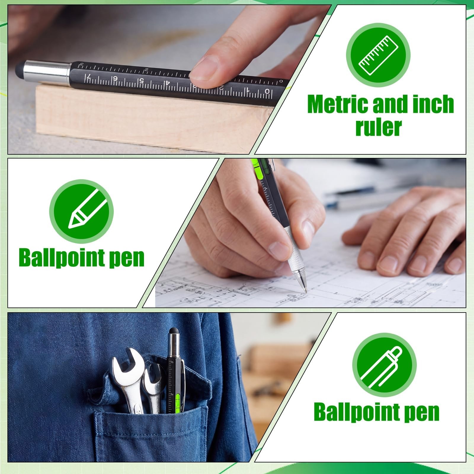 30 Pcs Multi Tool Set – 6-in-1 Screwdriver Pens, Stainless Steel Keychain, Gifts