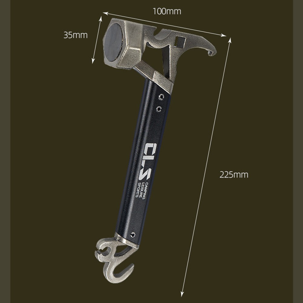 Stainless Steel Camping Hammer Multifunction Nail Puller & Bottle Opener