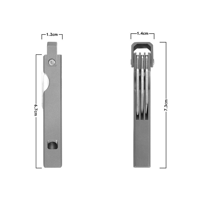5-in-1 Pocket Safety Whistle Multi Purpose tool Outdoor Camping Folding Blade