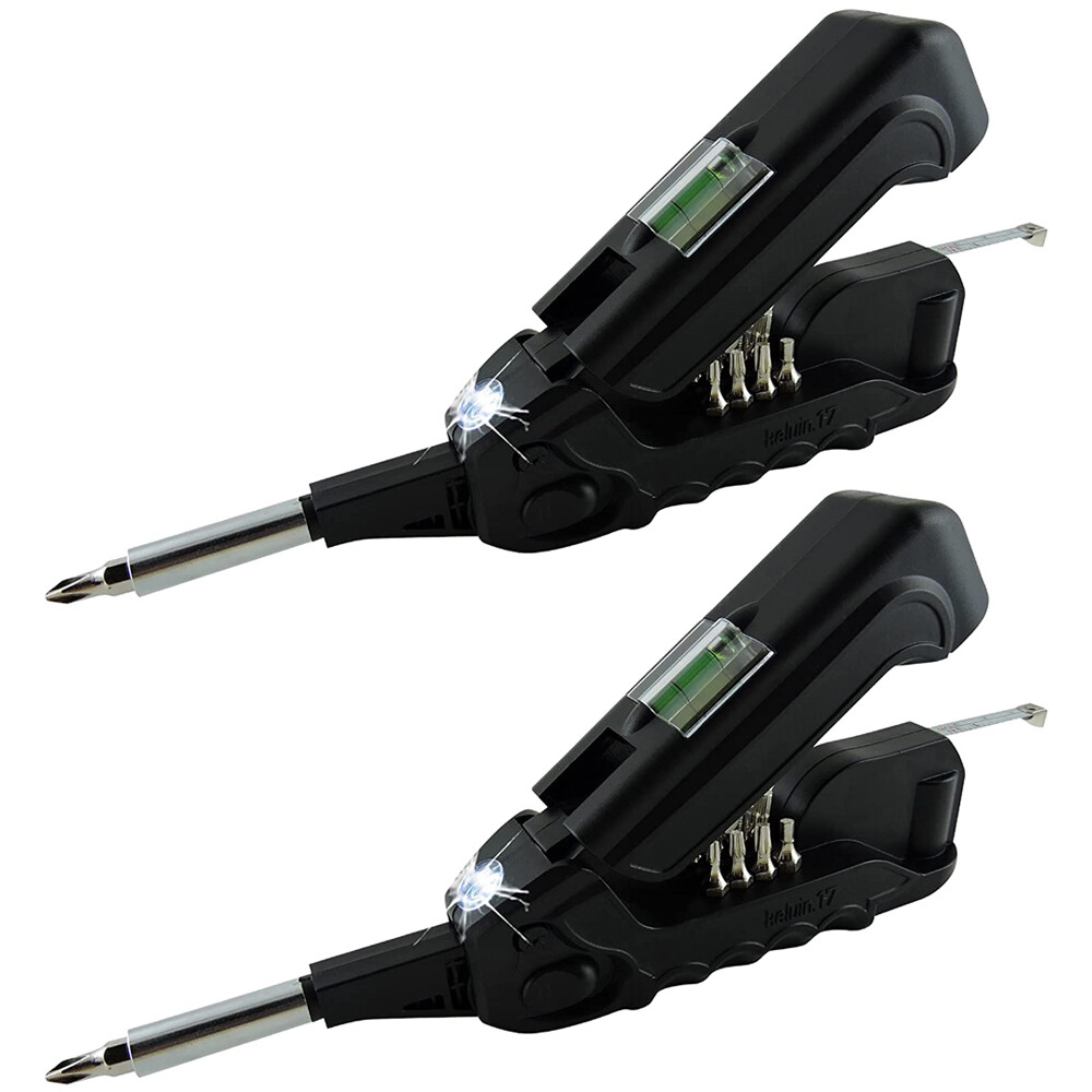 Kelvin The Everyday Multi-Tool with Flashlight Black 2 Pack