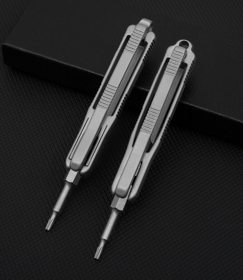 Pocket Titanium Alloy Screwdriver Cross Bit Portable Outdoor Gadget EDC Tools