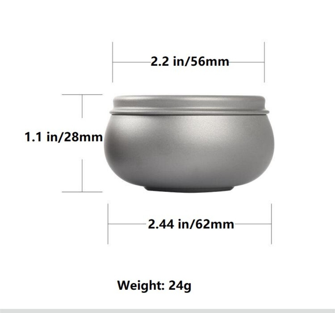 Pure Titanium Waterproof Container Can Pill Case Holder Box Tea Storage Jar EDC