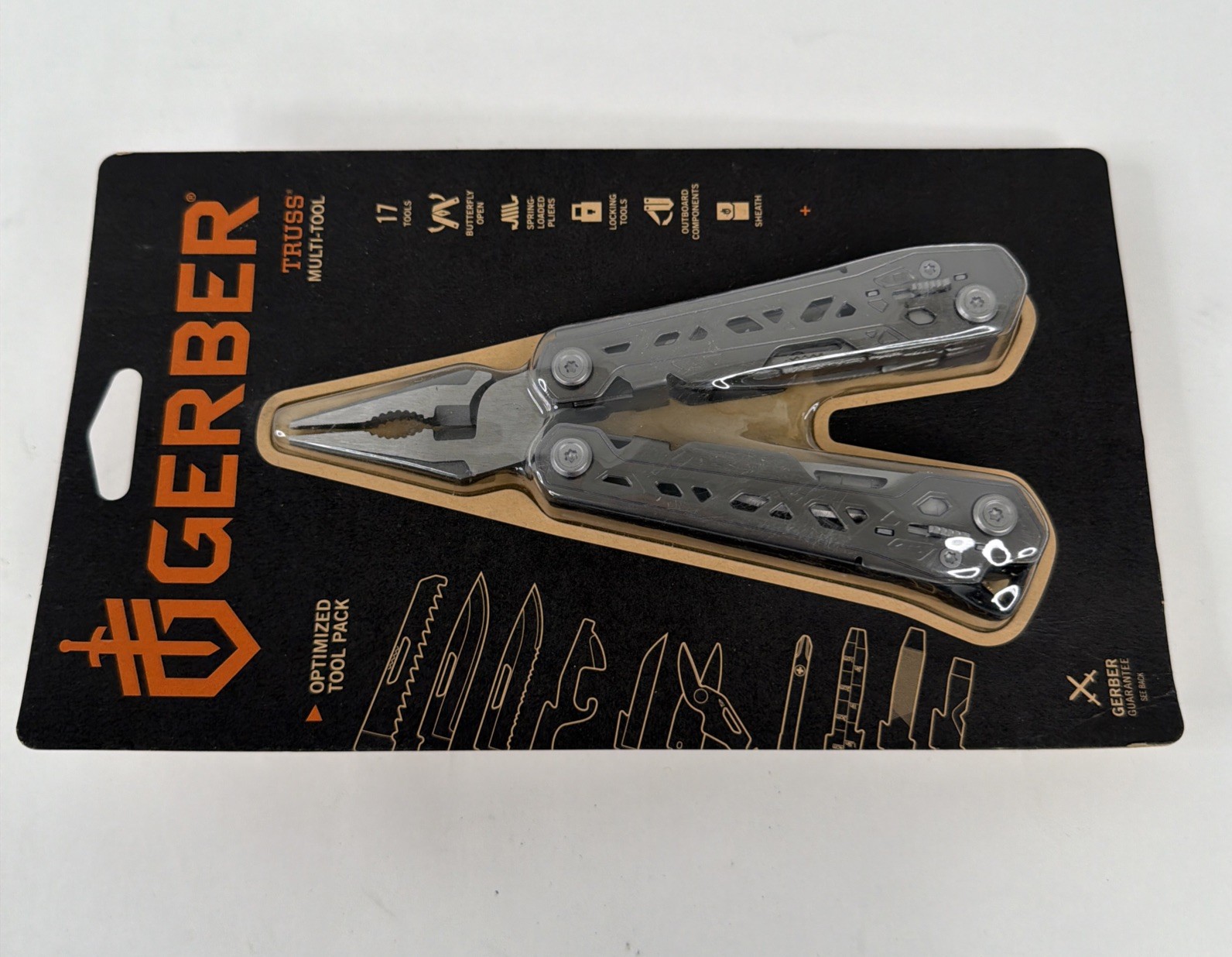 Gerber Truss Multi-Tool 17 Tools Sheath Screwdriver Saw Glass Breaker Pliers