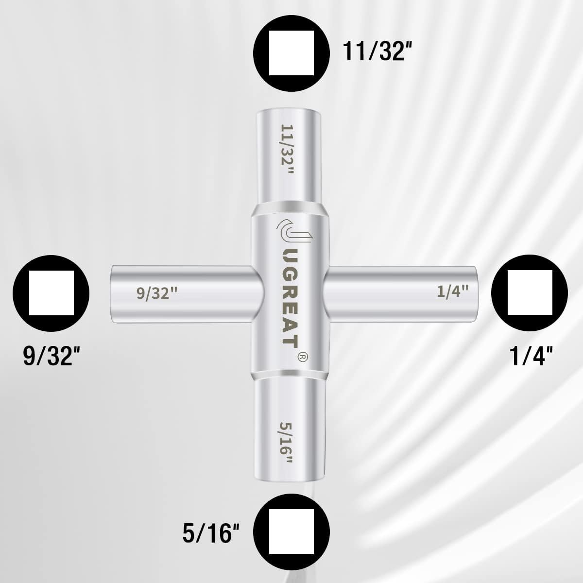 Multi-Function 4-Way Alloy Steel Sillcock Key – Portable Tool for Any Situation