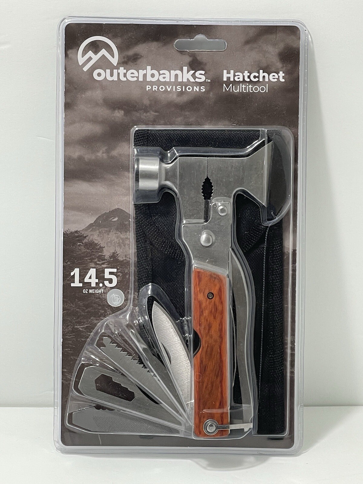 Outdoor Hunting Hatchet Multitool, 18-in-1 Survival Gear for Camping, Hiking