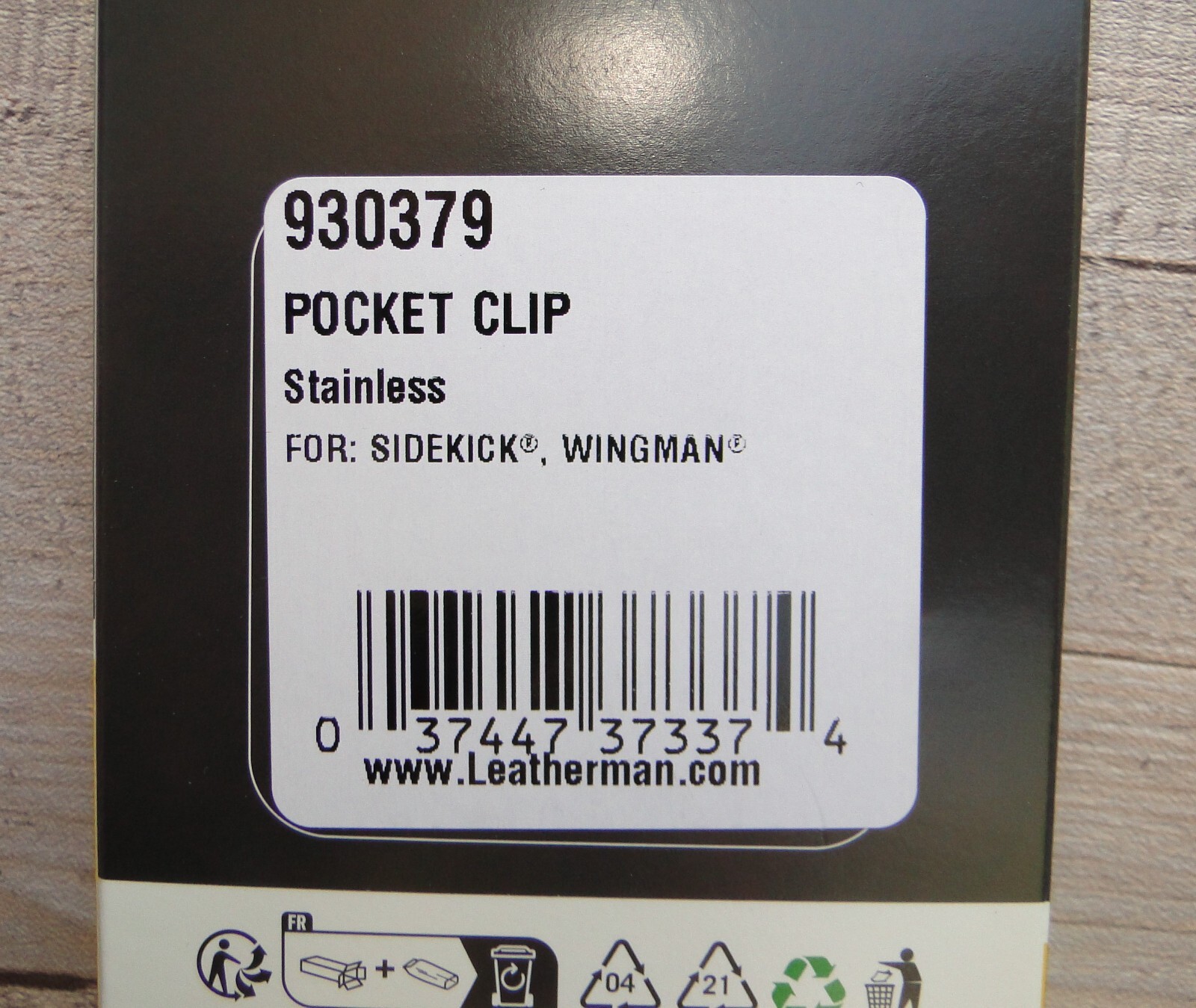 Leatherman® Pocket Clip Stainless for Sidekick Wingman & Rev Multi-Tools 930379