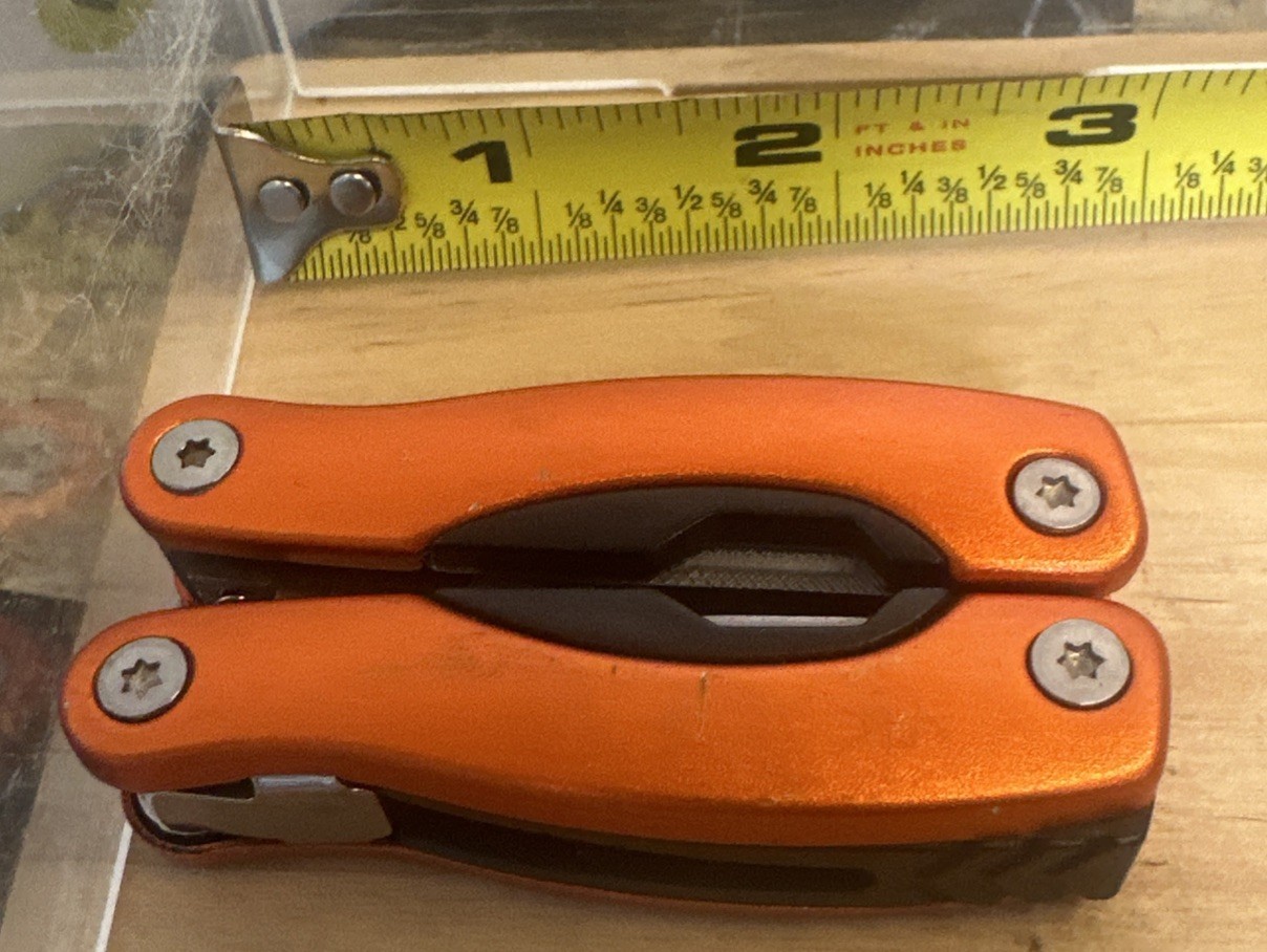 portable pocket multi-tool featuring spring-action pliers 2.75” Closed