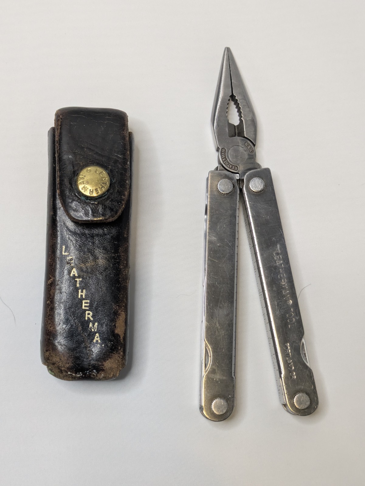 ORIGINAL LEATHERMAN TOOL PORTLAND MULTI-TOOLS SILVER POCKET W/ POUCH