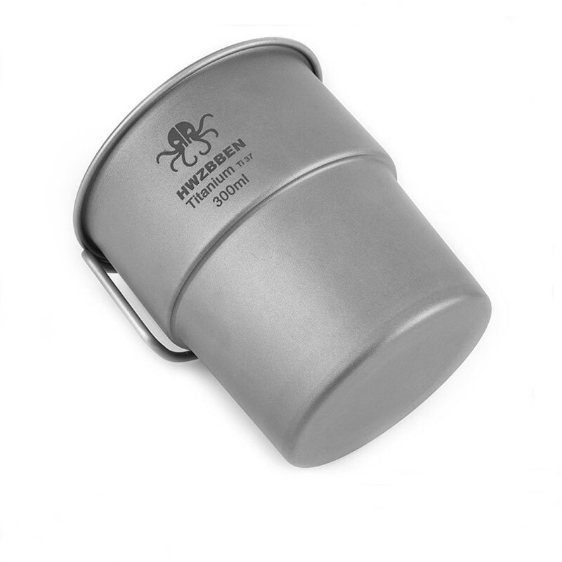 New EDC Outdoor Camping Pure Titanium Coffee Water Cup Portable Folding Mug Cup