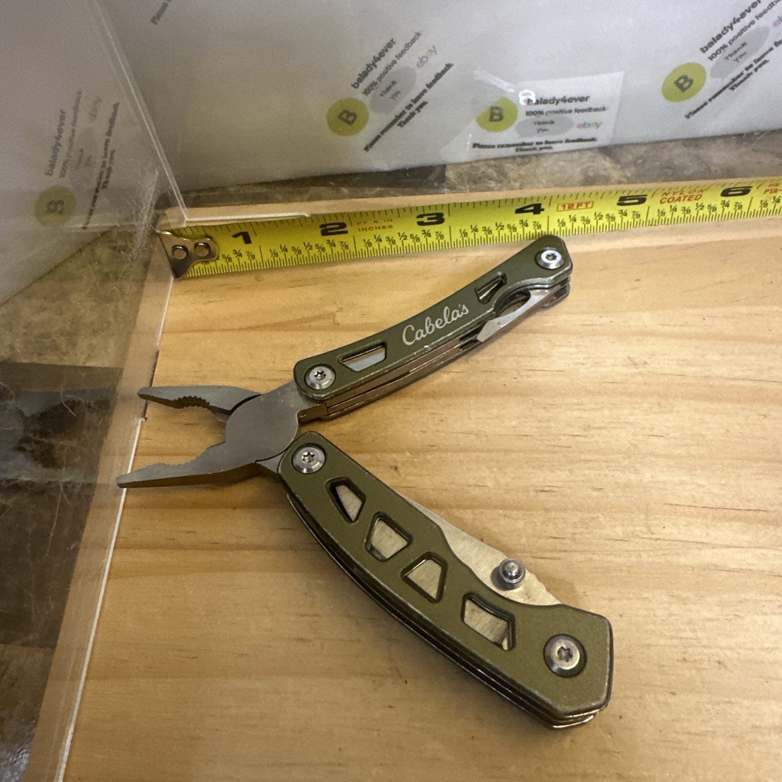Cabela’s Branded Multi-tool Pliers Set w/2” Knife, Carabiner, Bottle Opener +3”