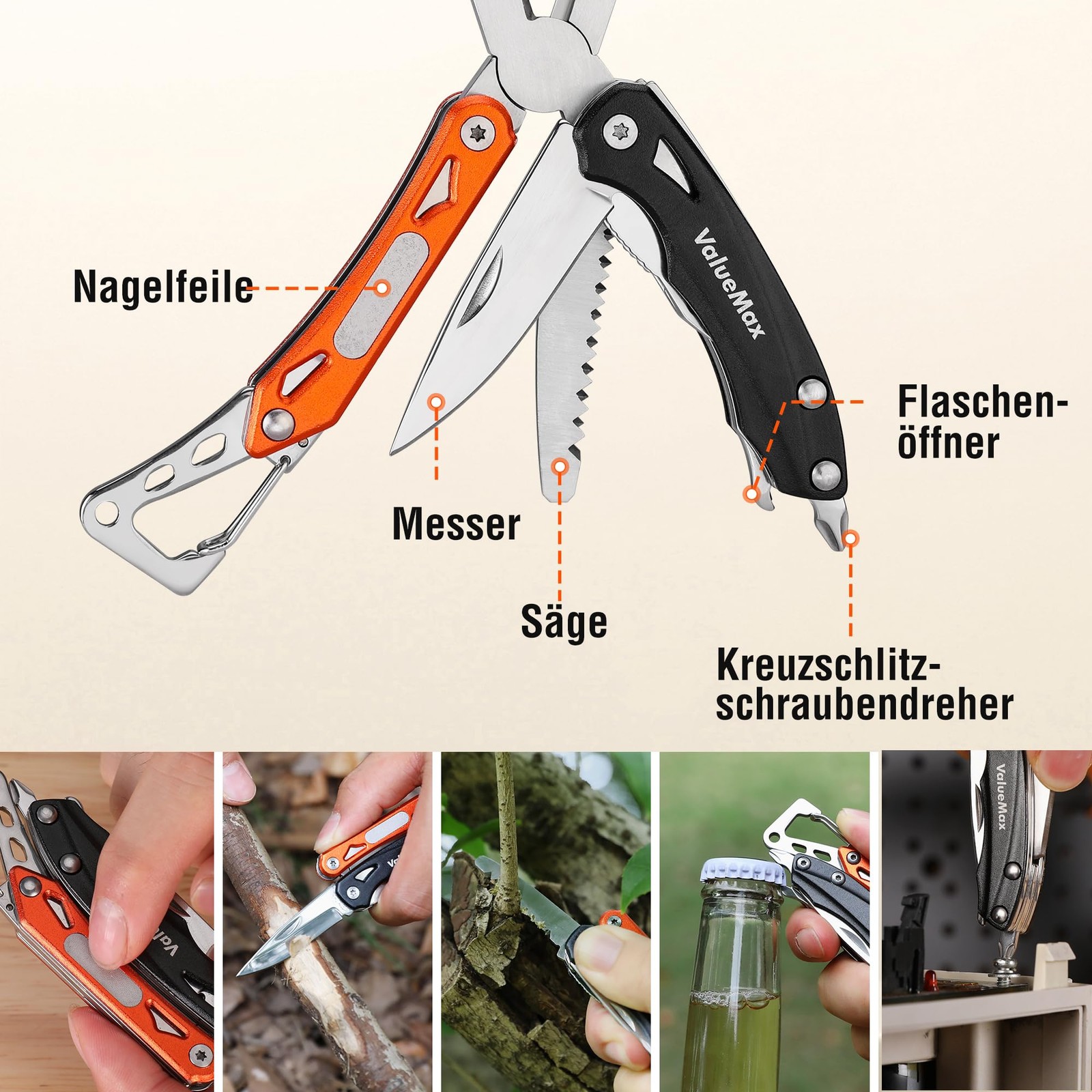 Multifunction Pliers, 9in1 Mini Multitool, Multifunction Tool with Pliers and Me…