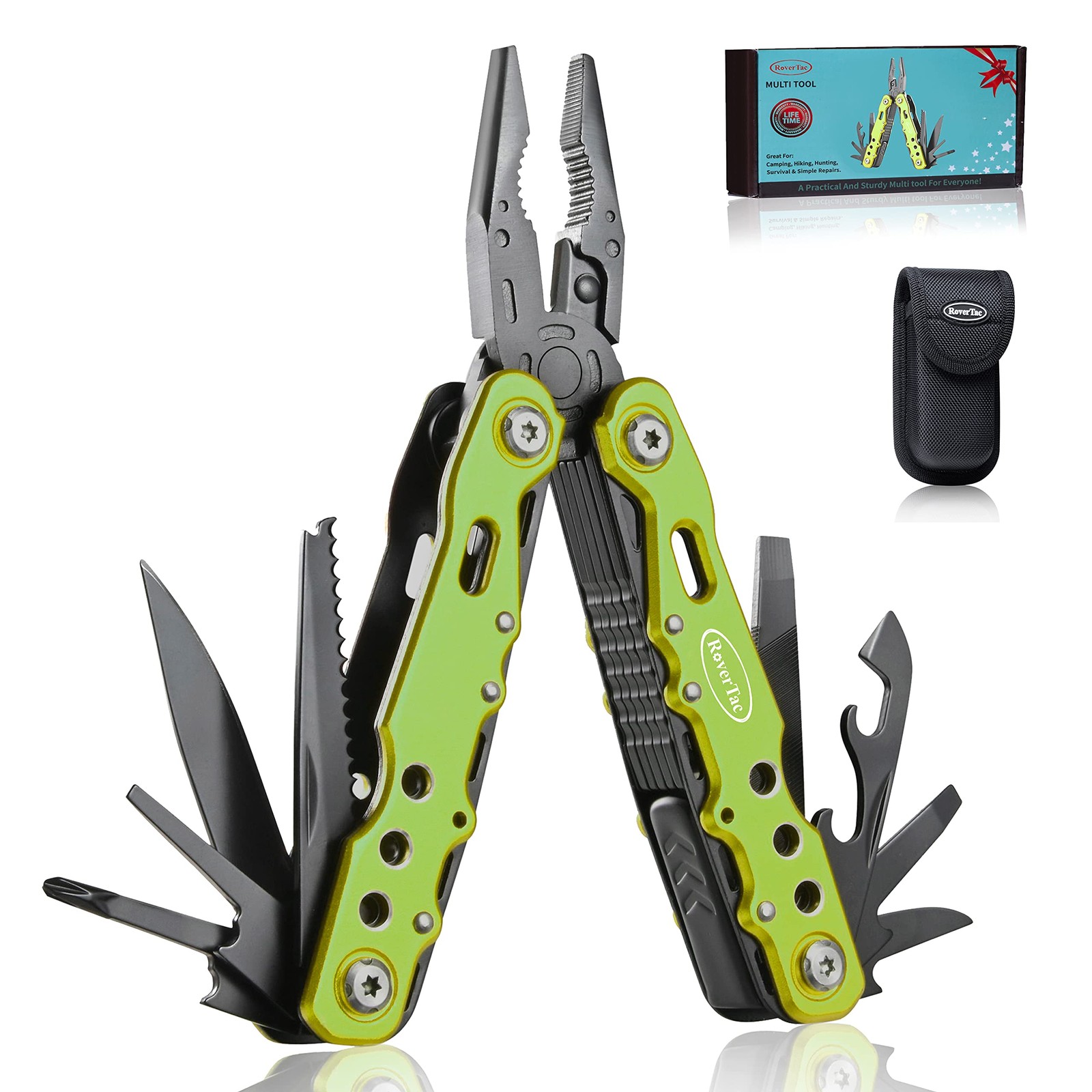 14 in 1 Multitool – Knife, Pliers, Screwdrivers, Saw, Bottle Opener – Perfect…