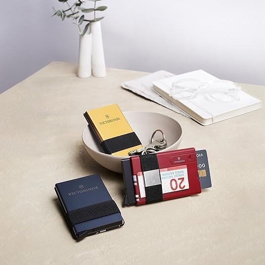 New Victorinox Smart Card Wallet Gold 10 Function Multi Tool Card Holder