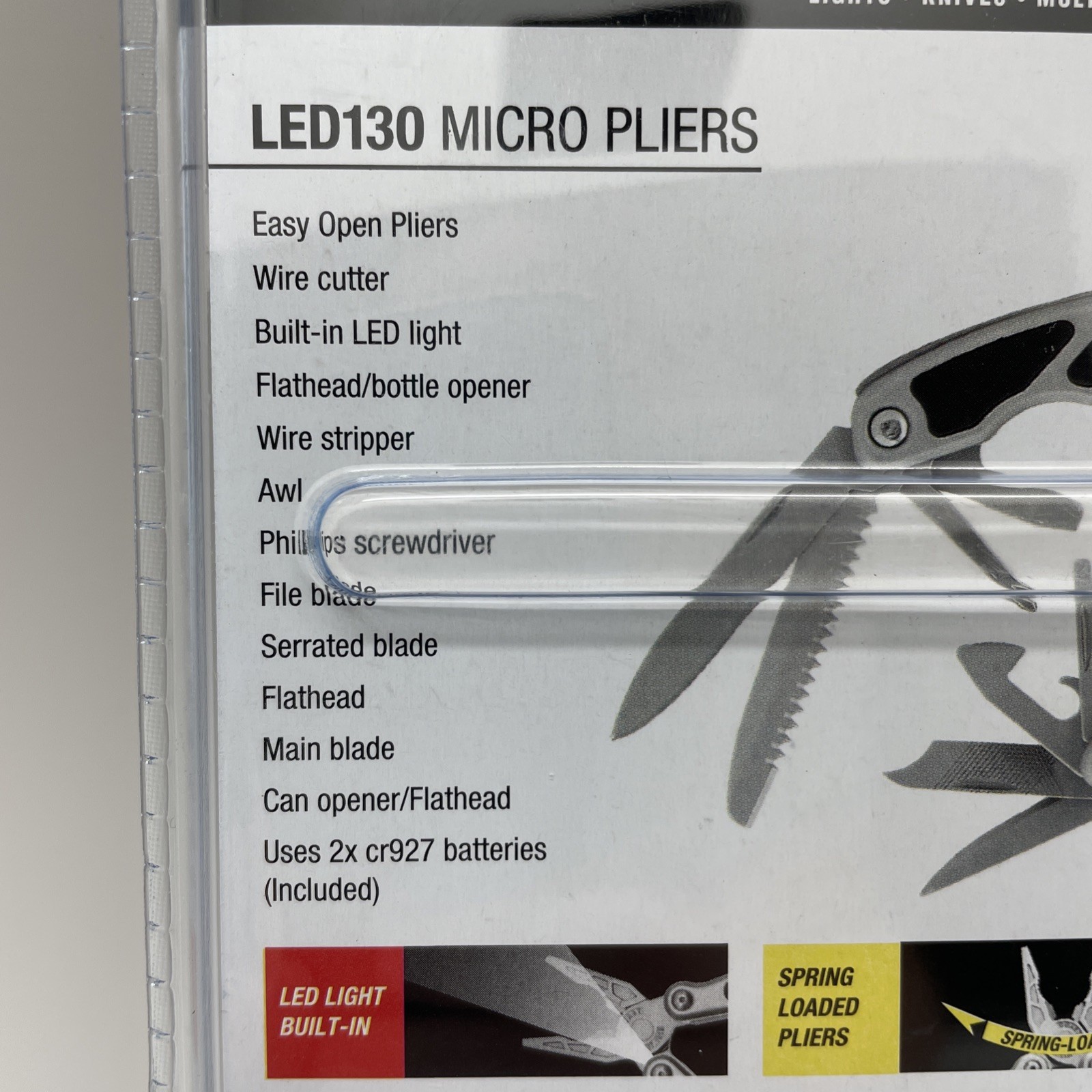 Coast LED130 Micro Pliers With 14 Tools & Built-In LED Light