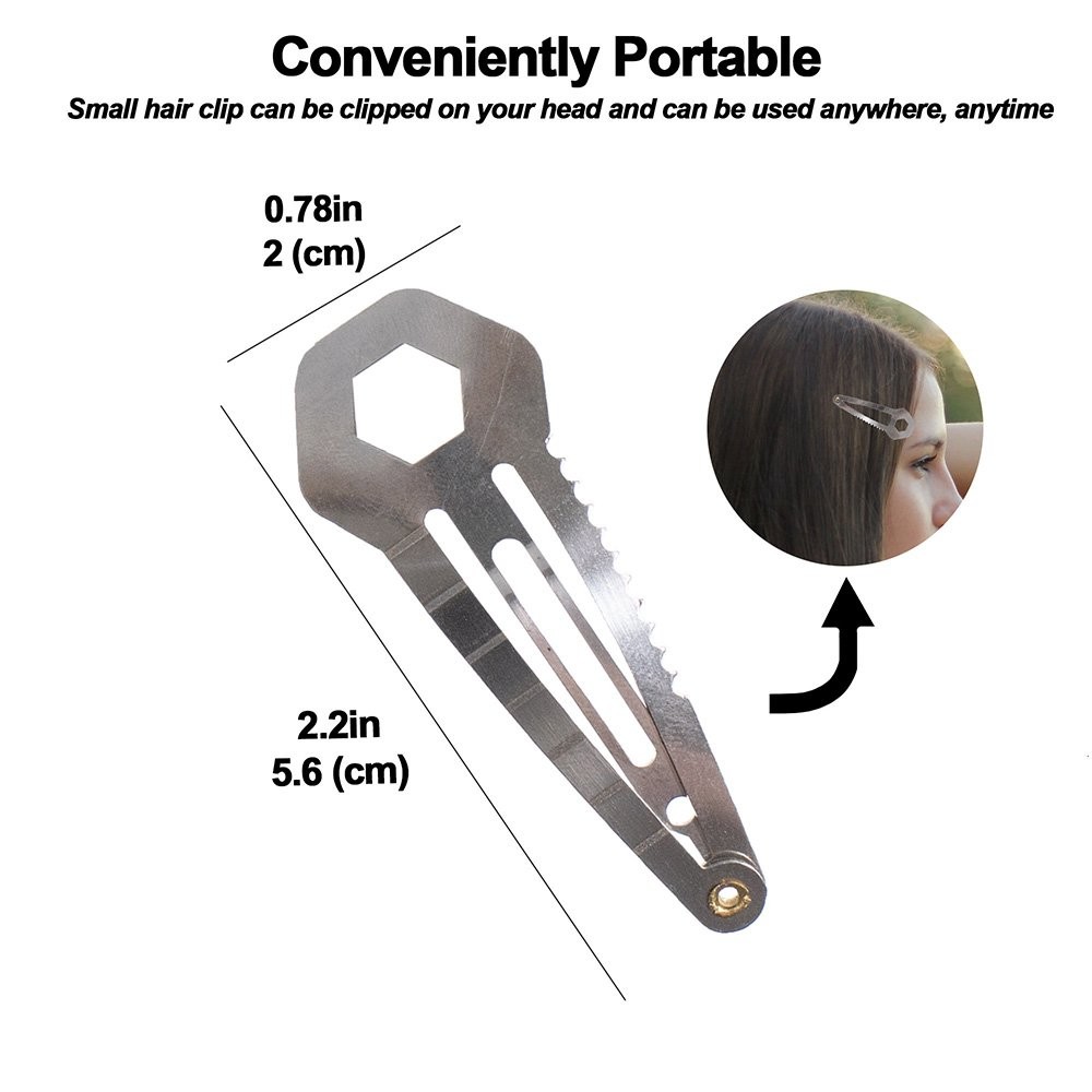Single or Set of 3 Mini Tactical Multitool Hair Clip – Multiple Use Functions…