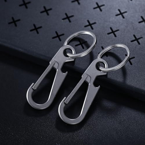 Titanium Keychain Quick Release Bottle Opener EDC Tool Lightweight 14g Camping