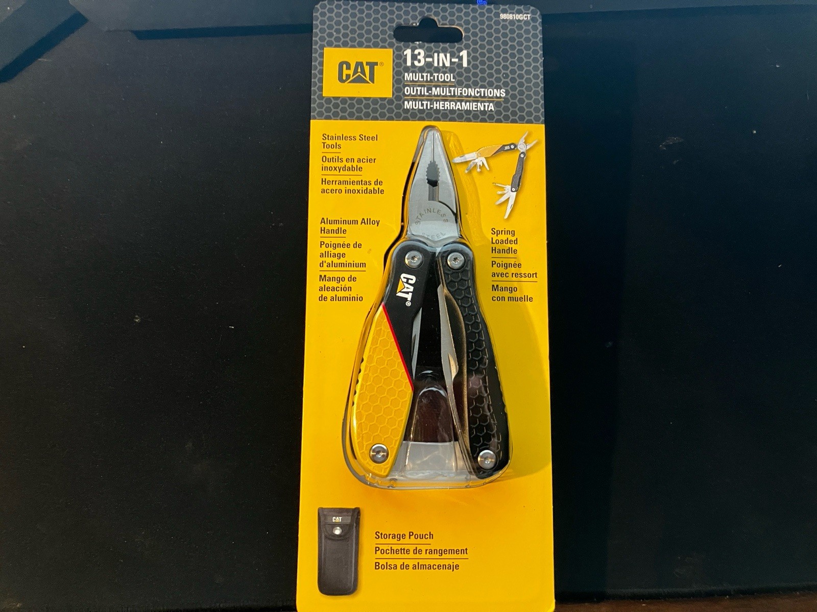 CAT 13-in-1 Multi-Tool Yellow Black with Pouch Brand New Sealed Caterpillar