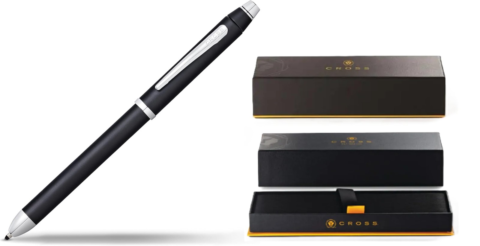 Tech3 Satin Black Multi-function Pen – 0.5 MM Lead Size Pencil, Black Ink Ref…