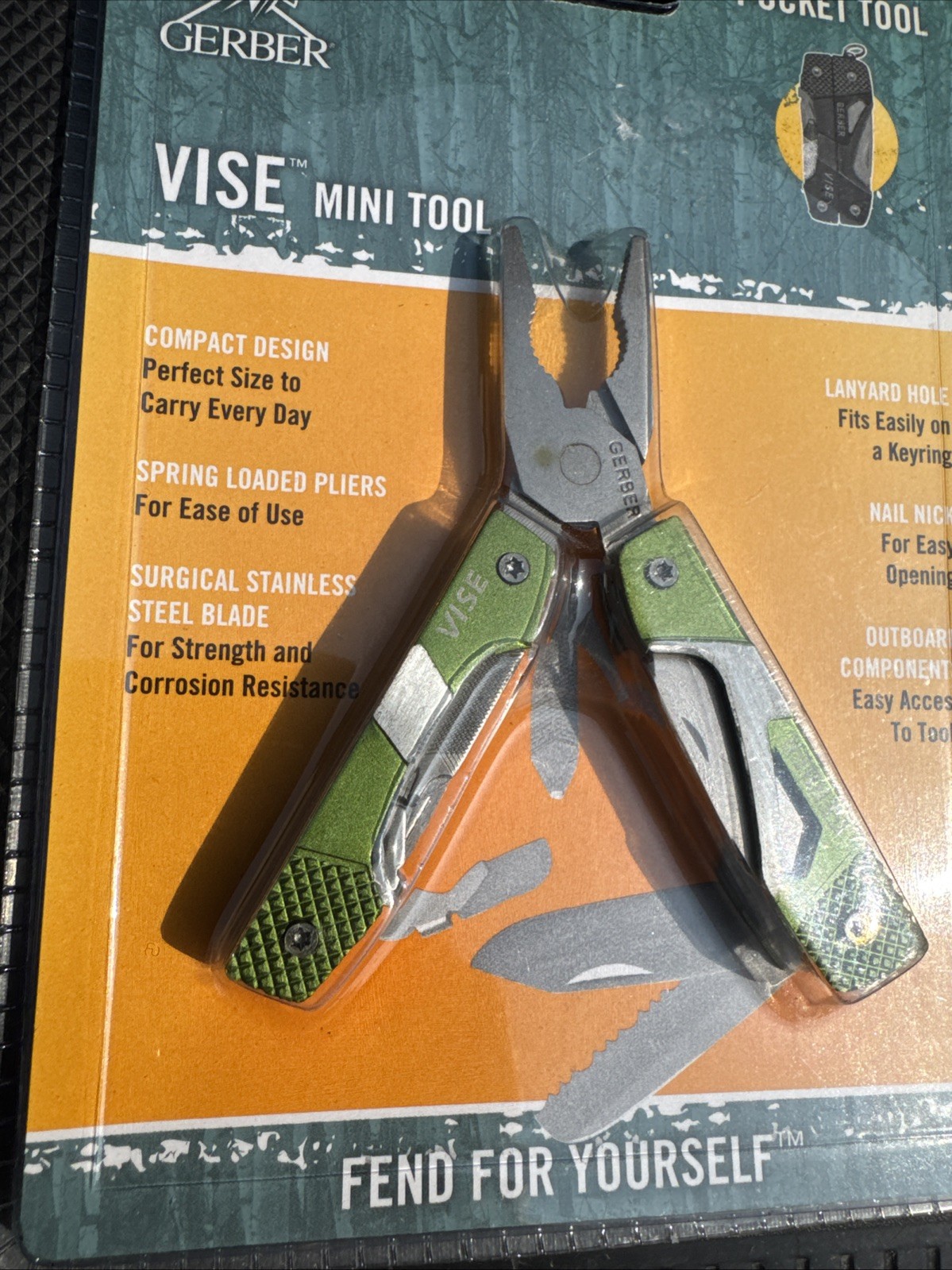 Gerber Nos Vise Mini tool Rare Color Army Green Pocket Tool Pliers Knife