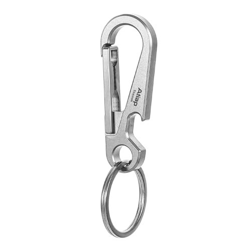 Titanium Keychain Quick Release Bottle Opener EDC Tool Lightweight 14g Camping