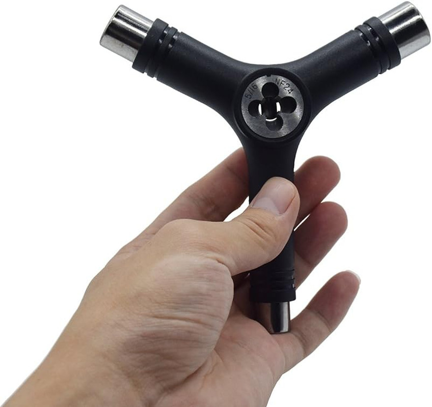 Black All-In-One Multifunctional Portable T-Tool&Y-Tool for Skateboard,All-In-On
