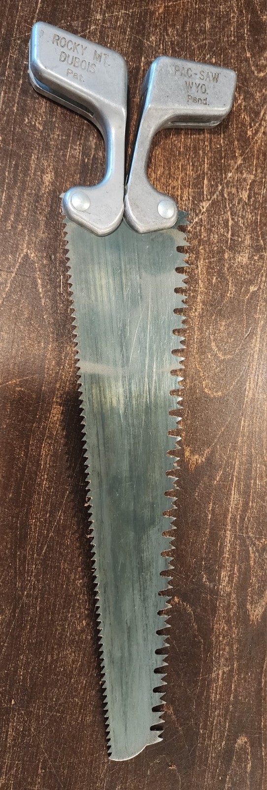 Rocky Mountain Pac Saw Vintage With Leather Sheath 12 1/2″ Long