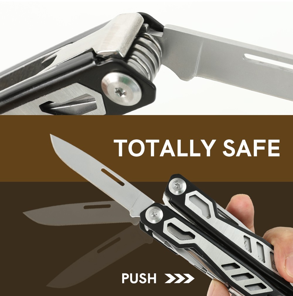 Dispatch 16-in-1 Stainless Steel Multi-Tool Plier, Outdoor Survival Pocket Tool