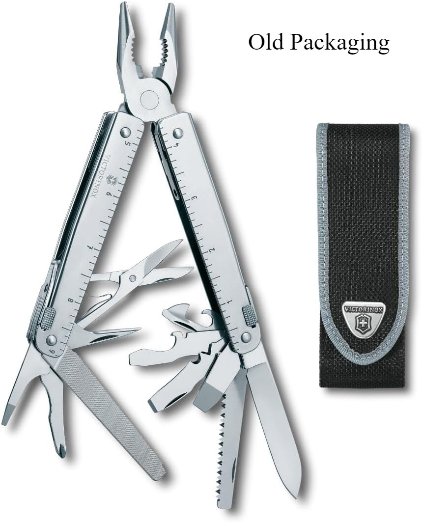 Victorinox Swiss Tool Swiss Army Knife, 24 Function Swiss Made Multi-Tool,Silver