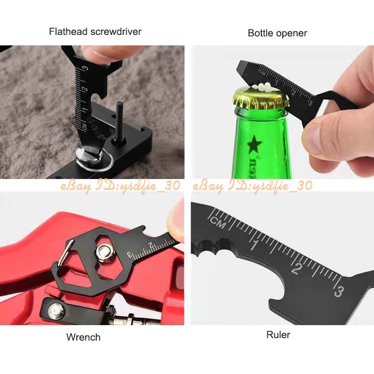 Multifunctional Keychain Tool EDC Pocket Bottle Opener Wrench Stainless Steel